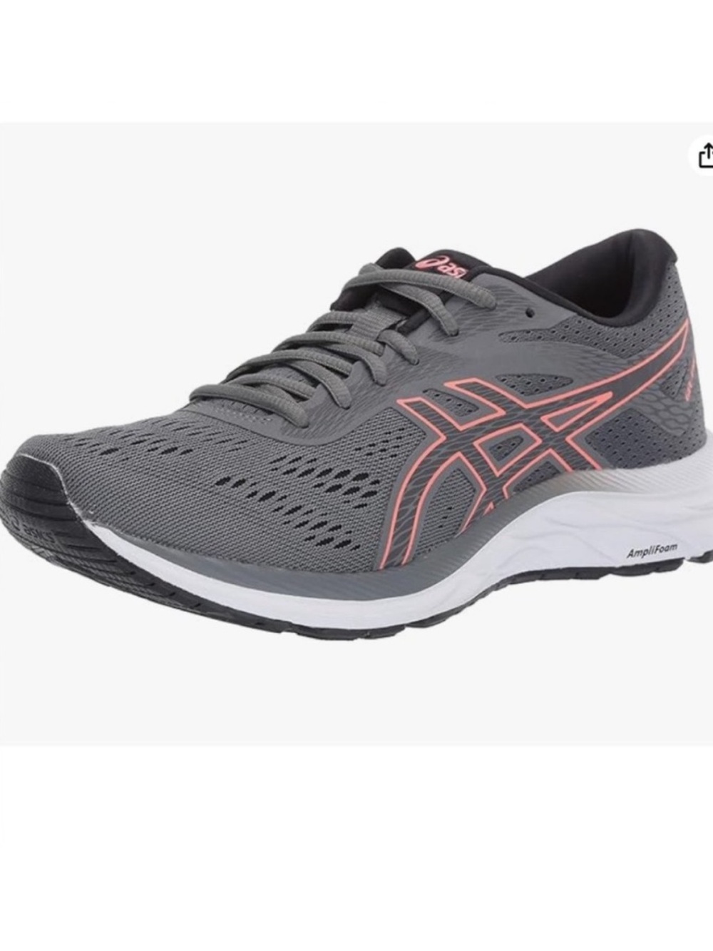 ASICS Women's Gel Excite 6 Gray and Pink Running Shoes